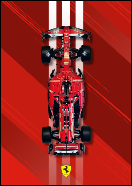 Fali kijelző a LEGO® Technic Ferrari SF-24 F1 autó számára "Top Speed Edition"
