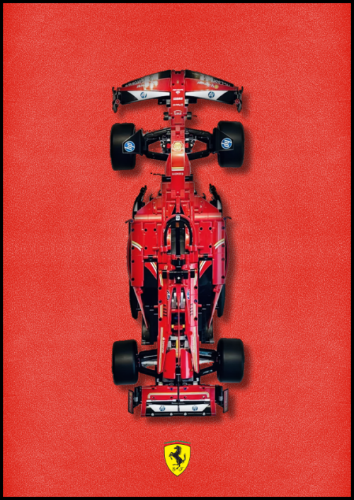 Fali kijelző a LEGO® Technic Ferrari SF-24 F1 autó számára "Classic Leather Series"