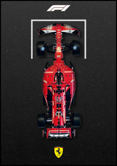 Fali kijelző a LEGO® Technic Ferrari SF-24 F1 autó számára "F1 Starting Grid Edition"
