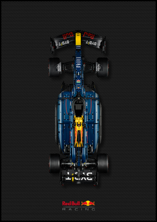 Fali kijelző a LEGO® Technic Oracle Red Bull Racing RB20 F1 számára "Carbon Fiber Edition"