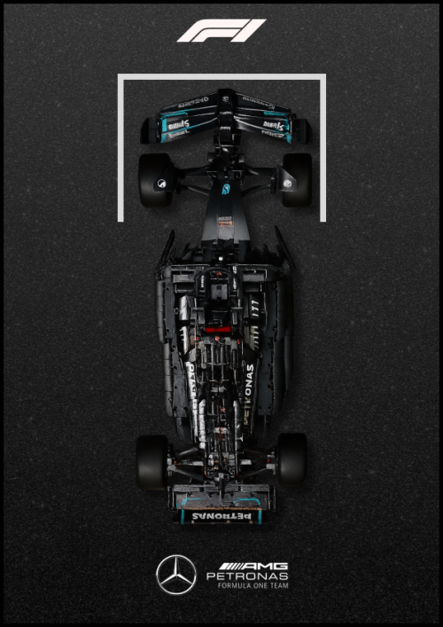 Fali kijelző a LEGO® Technic Mercedes-AMG F1 W14 E Performance számára "F1 Starting Grid Edition"