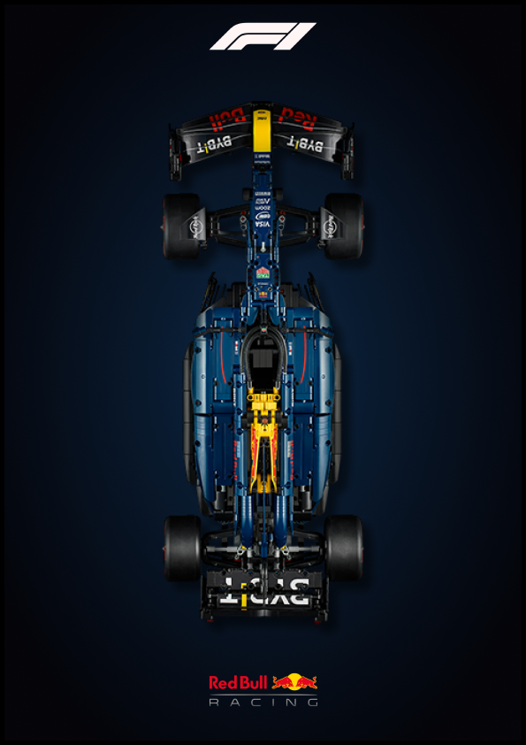 Fali kijelző a LEGO® Technic Oracle Red Bull Racing RB20 F1 számára "F1 Standard Edition"