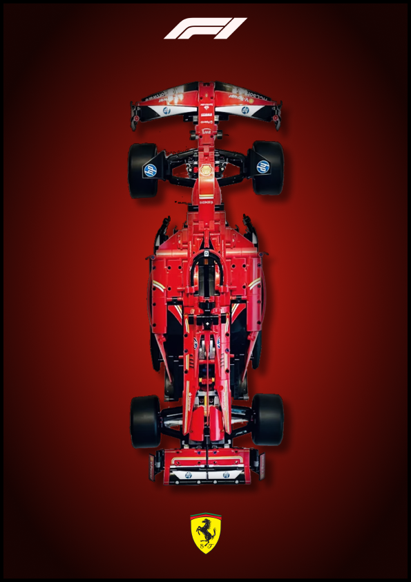 Fali kijelző a LEGO® Technic Ferrari SF-24 F1 autó számára "F1 Standrad Edition"