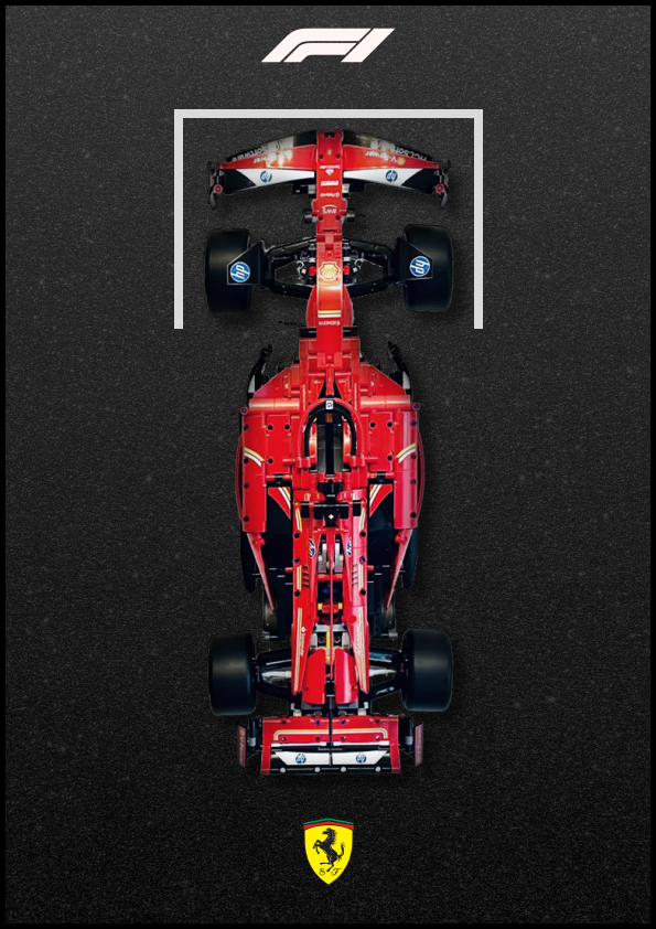 Fali kijelző a LEGO® Technic Ferrari SF-24 F1 autó számára "F1 Starting Grid Edition"