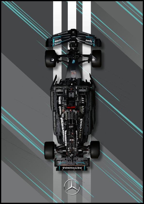 Fali kijelző a LEGO® Technic Mercedes-AMG F1 W14 E Performance számára "Top Speed Edition"