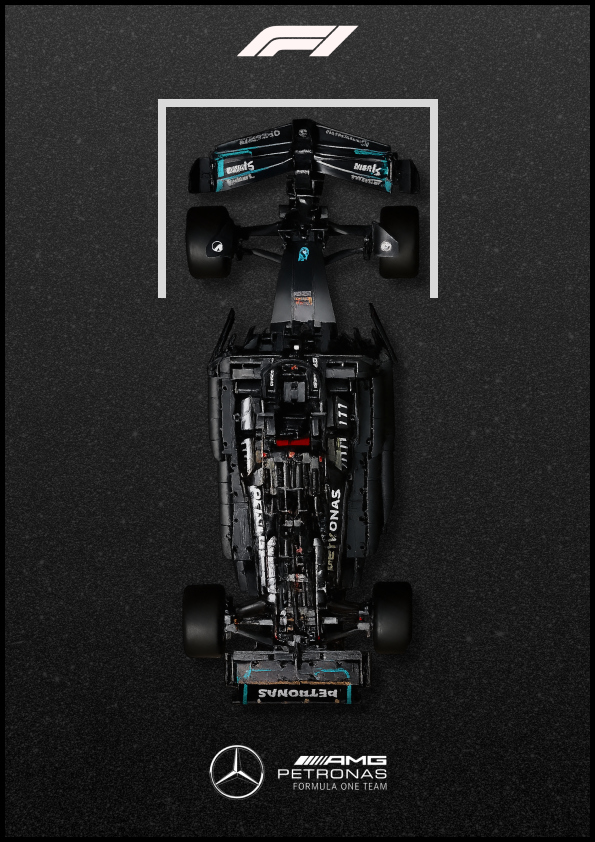 Fali kijelző a LEGO® Technic Mercedes-AMG F1 W14 E Performance számára "F1 Starting Grid Edition"