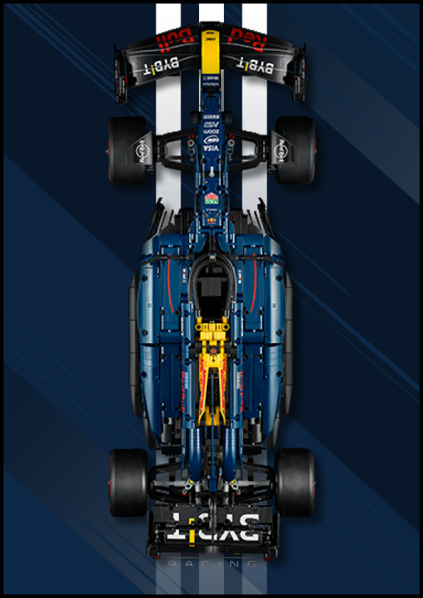 Fali kijelző a LEGO® Technic Oracle Red Bull Racing RB20 F1 számára "Top Speed Edition"