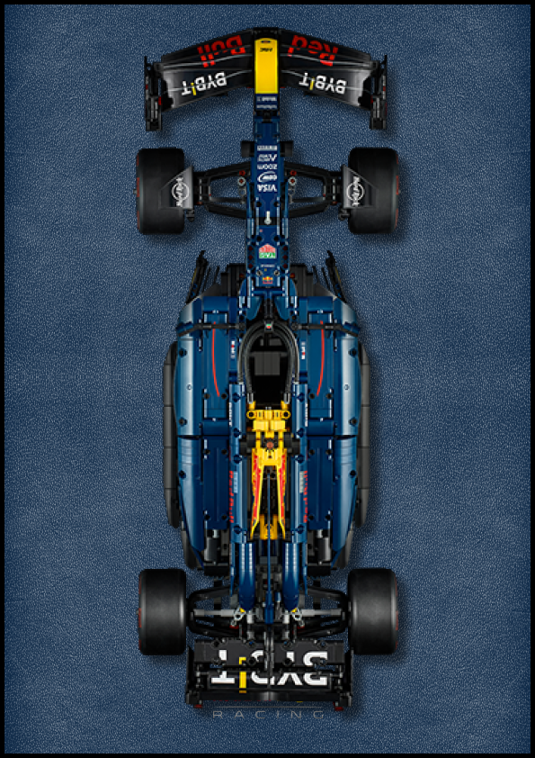 Fali kijelző a LEGO® Technic Oracle Red Bull Racing RB20 F1 számára "Classic Leather Series"