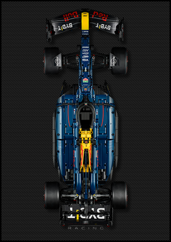 Fali kijelző a LEGO® Technic Oracle Red Bull Racing RB20 F1 számára "Classic Leather Series"