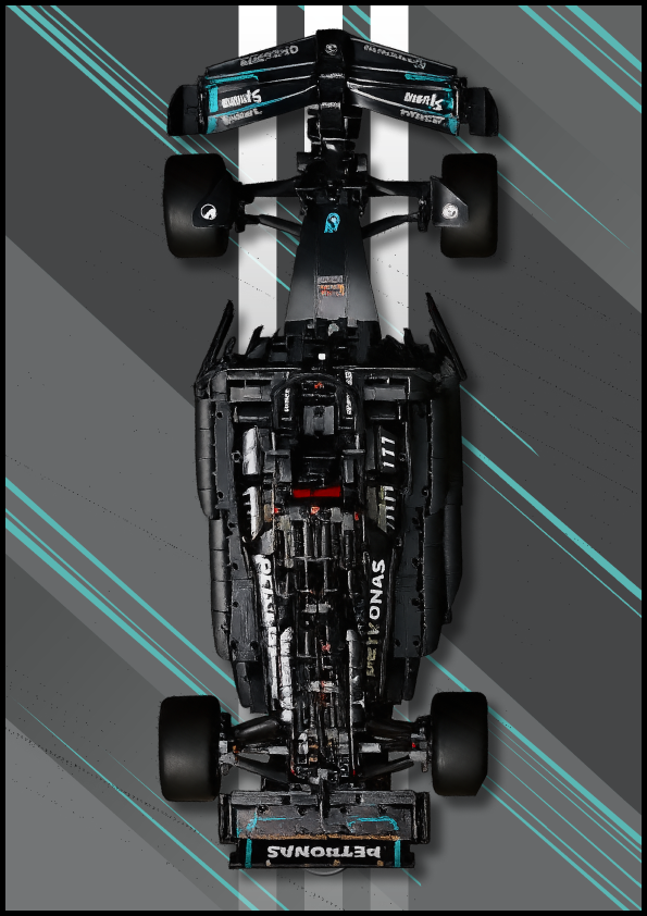 Fali kijelző a LEGO® Technic Mercedes-AMG F1 W14 E Performance számára "Top Speed Edition"