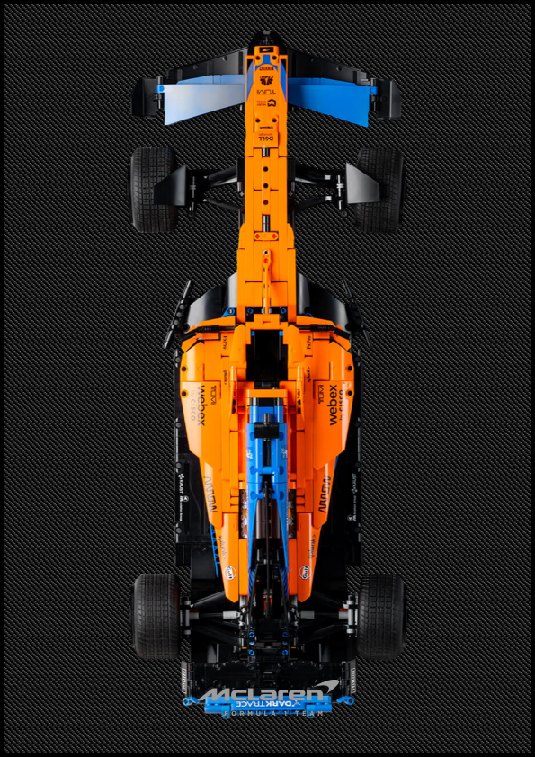 Fali kijelző a LEGO® Technic McLaren F1 autó számára "Carbon Fiber Edition"