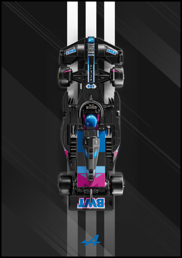 Speed Chamipion BWT Alpine F1 Team A524 Top Speed Edition fali képkeret