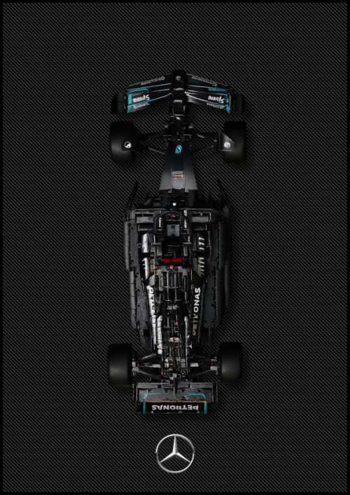 Fali kijelző a LEGO® Technic Mercedes-AMG F1 W14 E Performance számára "Carbon Fiber Edition"