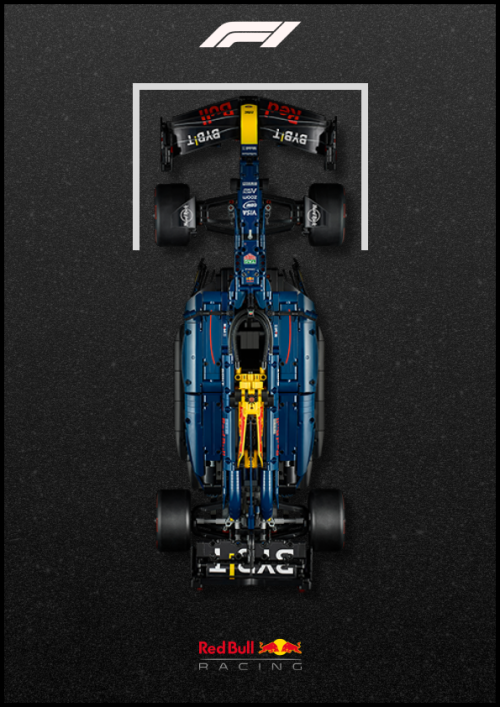 Fali kijelző a LEGO® Technic Oracle Red Bull Racing RB20 F1 számára "F1 Starting Grid Edition"