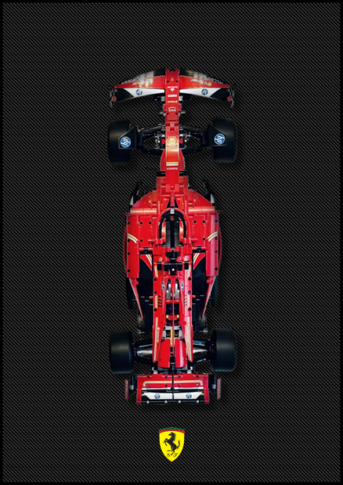 Fali kijelző a LEGO® Technic Ferrari SF-24 F1 autó számára "Carbon Fiber Edition"